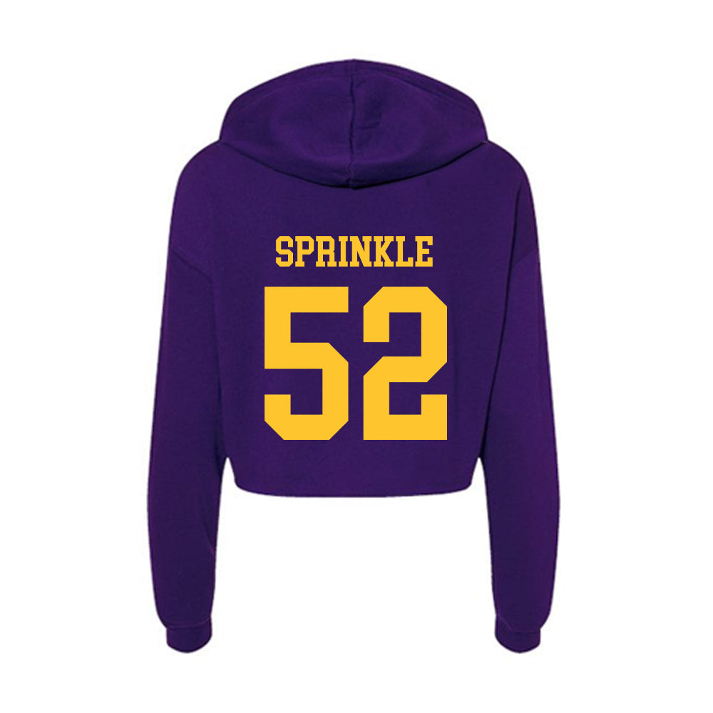 LSU - NCAA Football : Jaquan Sprinkle - Women's Crop Fleece Hoodie-1