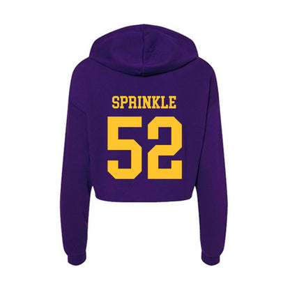 LSU - NCAA Football : Jaquan Sprinkle - Women's Crop Fleece Hoodie-1