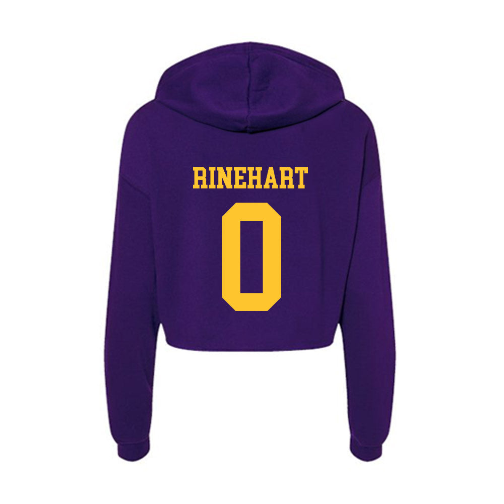 LSU - NCAA Baseball : Jace Rinehart - Women's Crop Fleece Hoodie-1