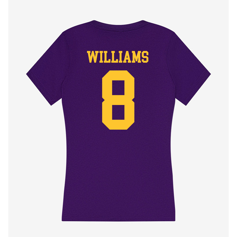 LSU - NCAA Women's Basketball : Jada Williams - Women's V-Neck T-Shirt-1