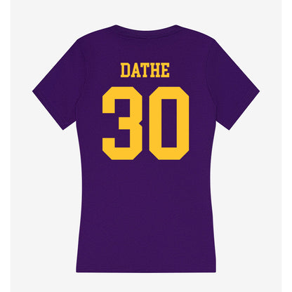 LSU - NCAA Baseball : Dax Dathe - Women's V-Neck T-Shirt-1
