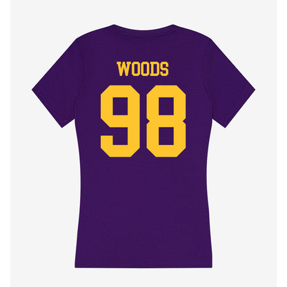 LSU - NCAA Football : Achilles Woods - Women's V-Neck T-Shirt-1