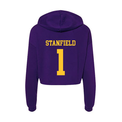 LSU - NCAA Baseball : Chris Stanfield - Women's Crop Fleece Hoodie-1