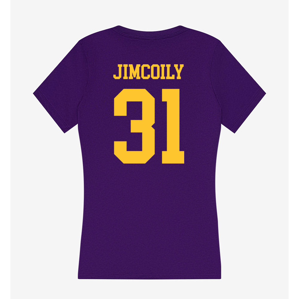 LSU - NCAA Football : CJ Jimcoily - Women's V-Neck T-Shirt-1