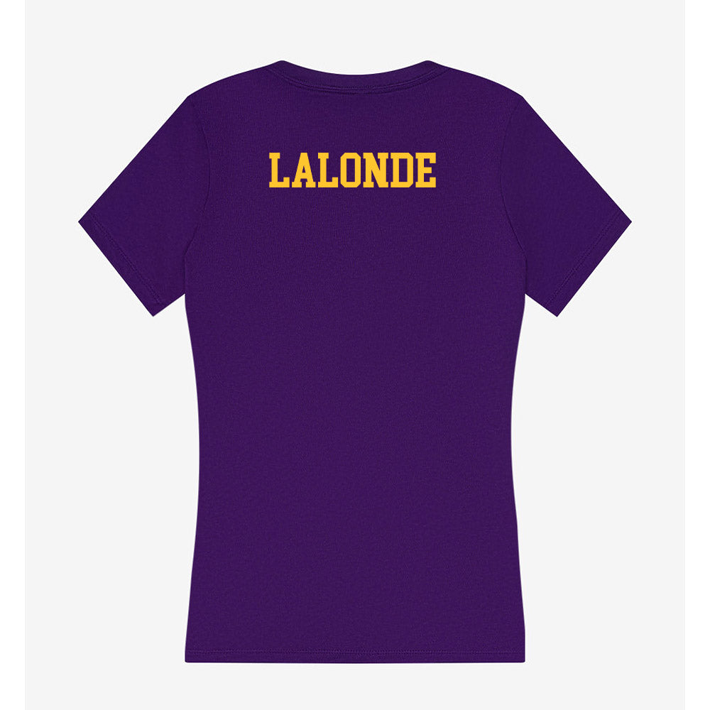 LSU - NCAA Women's Swimming & Diving : Morgan Lalonde - Women's V-Neck T-Shirt-1