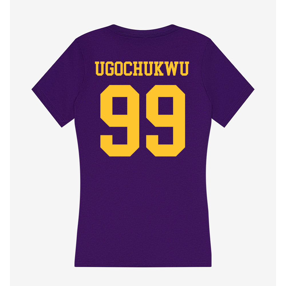 LSU - NCAA Men's Basketball : Divine-Collins Ugochukwu - Women's V-Neck T-Shirt-1