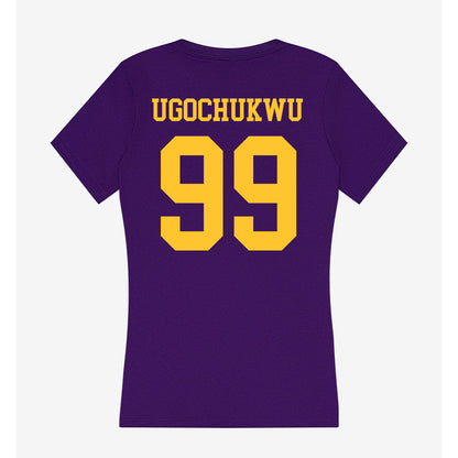 LSU - NCAA Men's Basketball : Divine-Collins Ugochukwu - Women's V-Neck T-Shirt-1