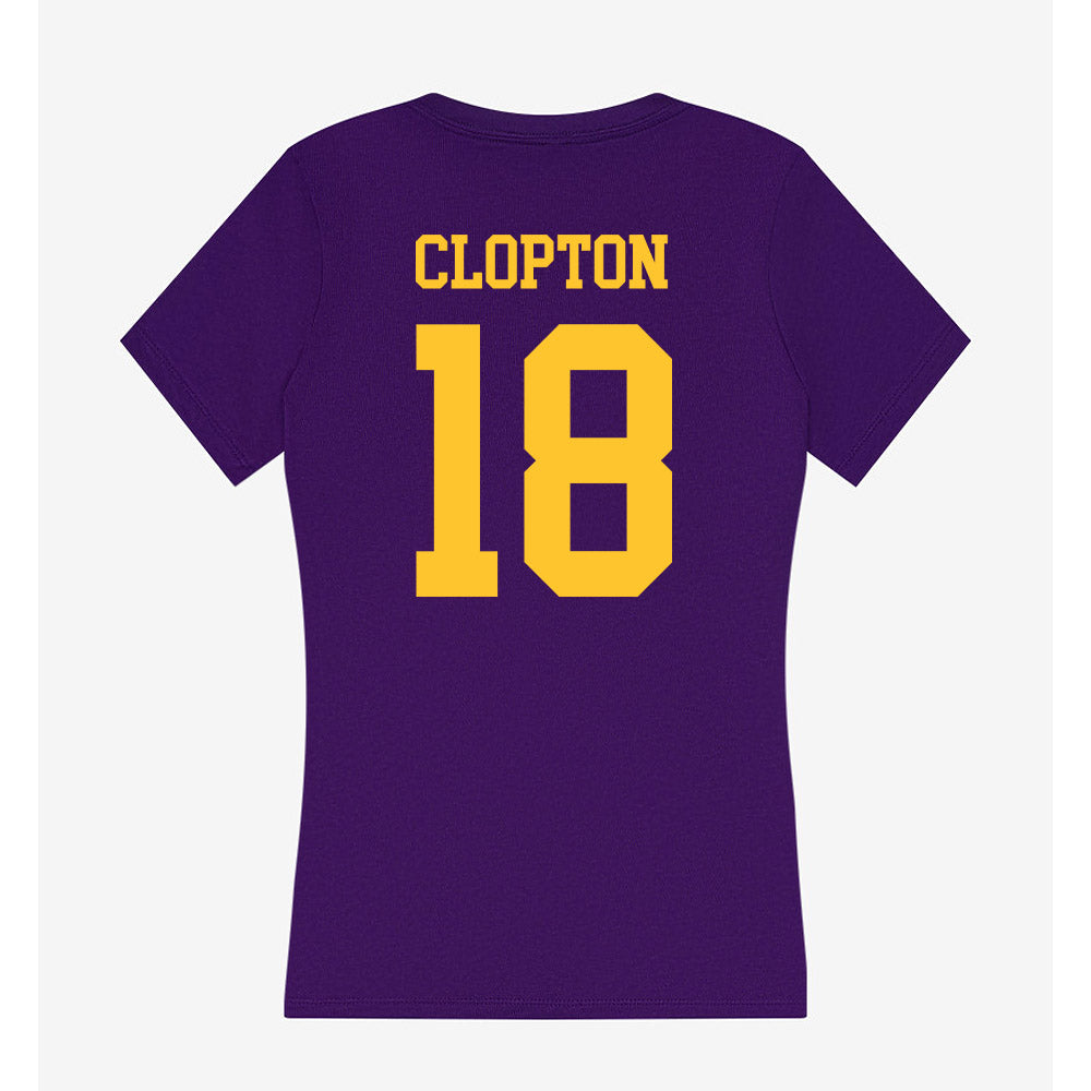 LSU - NCAA Softball : Tatum Clopton - Women's V-Neck T-Shirt-1
