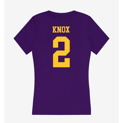 LSU - NCAA Women's Basketball : Grace Knox - Women's V-Neck T-Shirt-1
