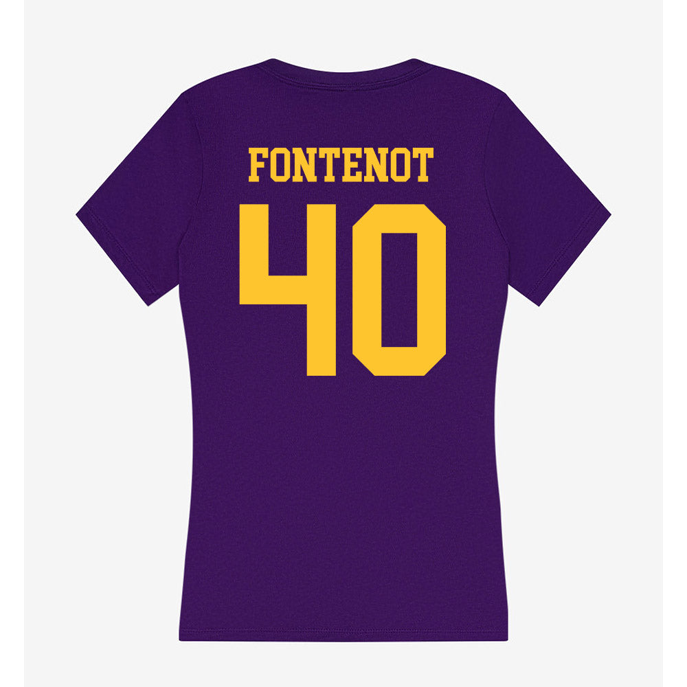 LSU - NCAA Baseball : Grant Fontenot - Women's V-Neck T-Shirt-1