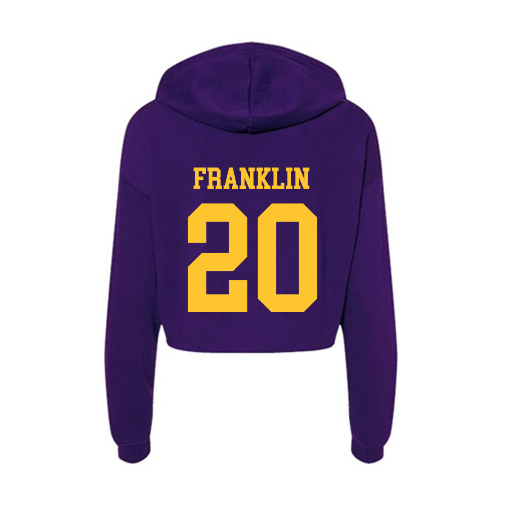 LSU - NCAA Softball : alix franklin - Women's Crop Fleece Hoodie-1