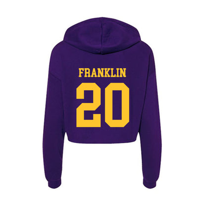 LSU - NCAA Softball : alix franklin - Women's Crop Fleece Hoodie-1