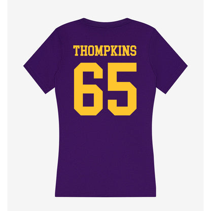LSU - NCAA Football : Sean Thompkins - Women's V-Neck T-Shirt-1