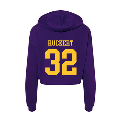 LSU - NCAA Baseball : Jack Ruckert - Women's Crop Fleece Hoodie-1