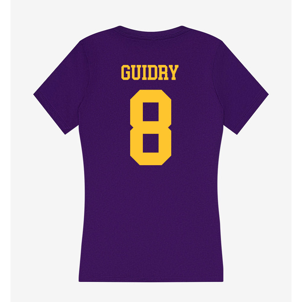 LSU - NCAA Baseball : Gavin Guidry - Women's V-Neck T-Shirt-1