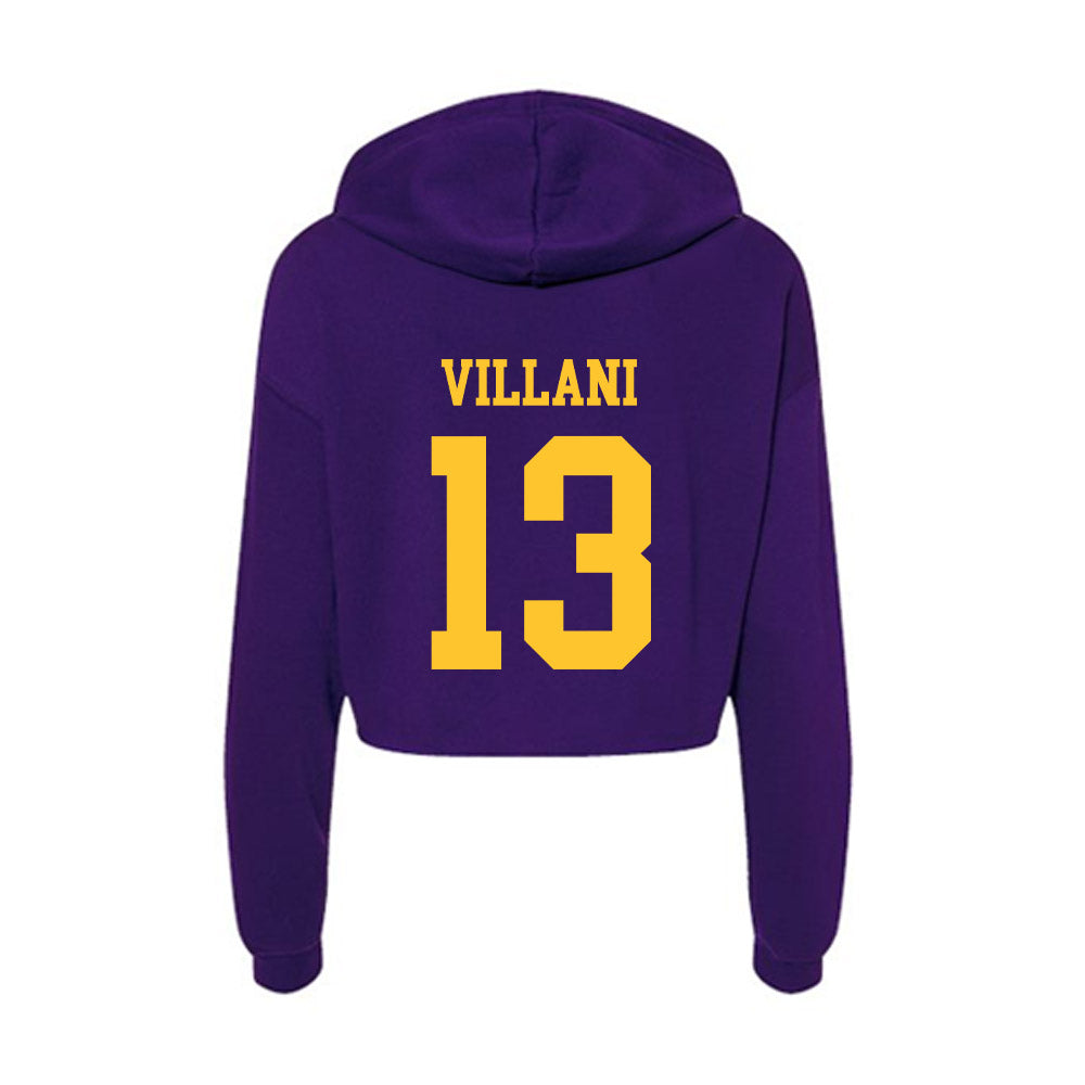 LSU - NCAA Women's Volleyball : Martina Villani - Women's Crop Fleece Hooded Sweatshirt-1