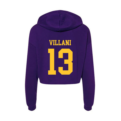 LSU - NCAA Women's Volleyball : Martina Villani - Women's Crop Fleece Hooded Sweatshirt-1