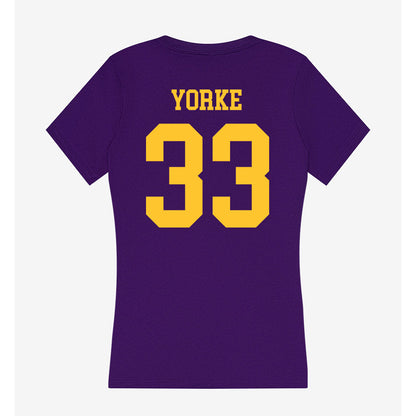 LSU - NCAA Baseball : Zach Yorke - Women's V-Neck T-Shirt-1