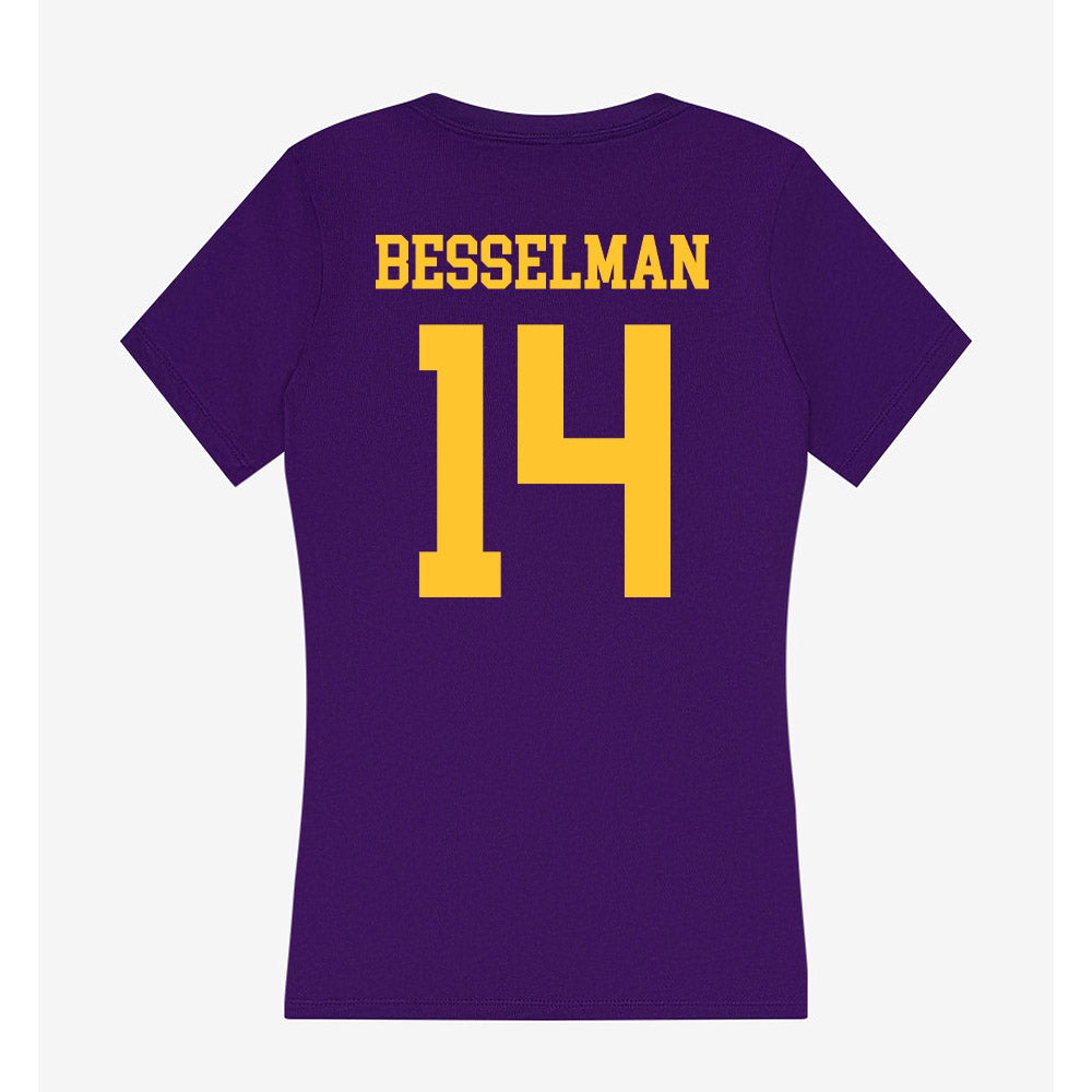 LSU - NCAA Women's Basketball : Izzy Besselman - Women's V-Neck T-Shirt-1