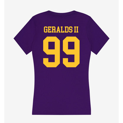 LSU - NCAA Football : Daverin Geralds II - Women's V-Neck T-Shirt-1