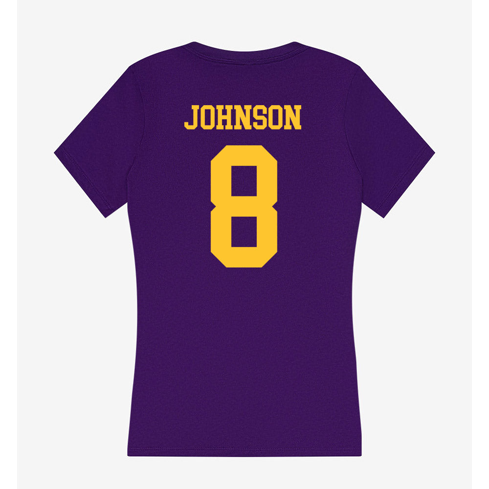 LSU - NCAA Football : Jujuan Johnson - Women's V-Neck T-Shirt-1