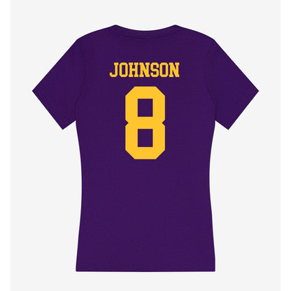 LSU - NCAA Football : Jujuan Johnson - Women's V-Neck T-Shirt-1