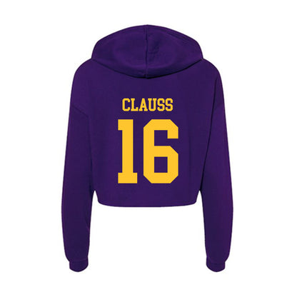 LSU - NCAA Baseball : Ethan Clauss - Women's Crop Fleece Hoodie-1