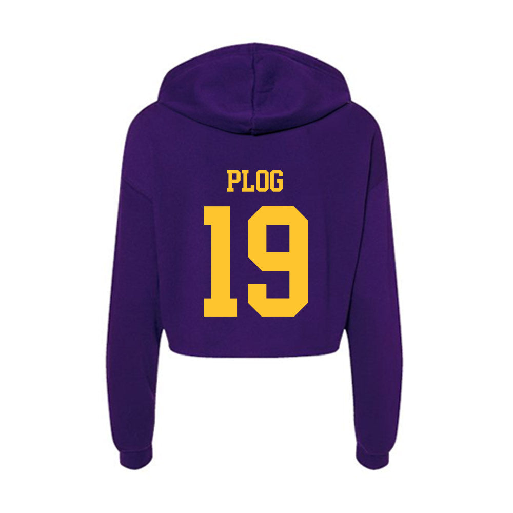LSU - NCAA Baseball : Ethan Plog - Women's Crop Fleece Hoodie-1