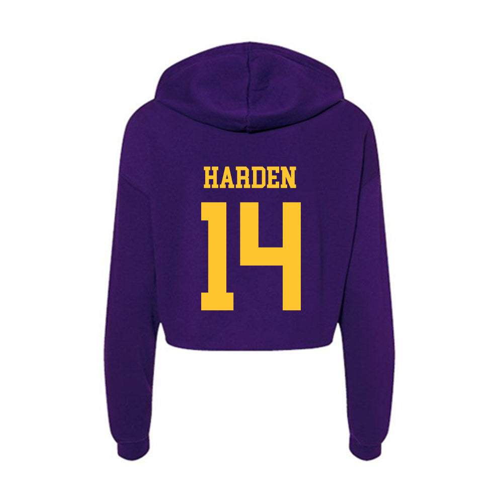 LSU - NCAA Baseball : Daniel Harden - Women's Crop Fleece Hoodie-1