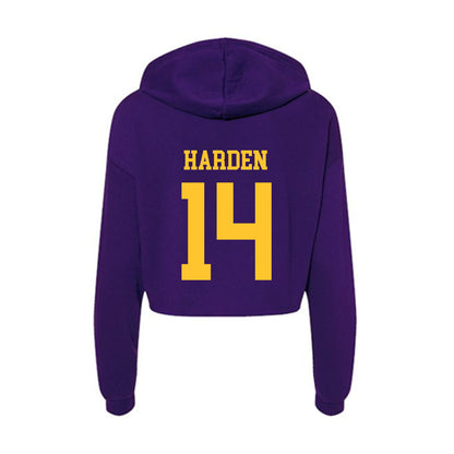 LSU - NCAA Baseball : Daniel Harden - Women's Crop Fleece Hoodie-1