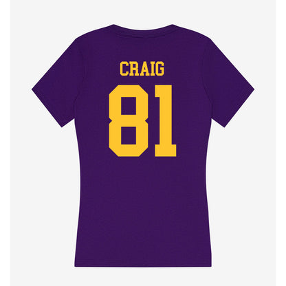 LSU - NCAA Football : Landon Craig - Women's V-Neck T-Shirt-1