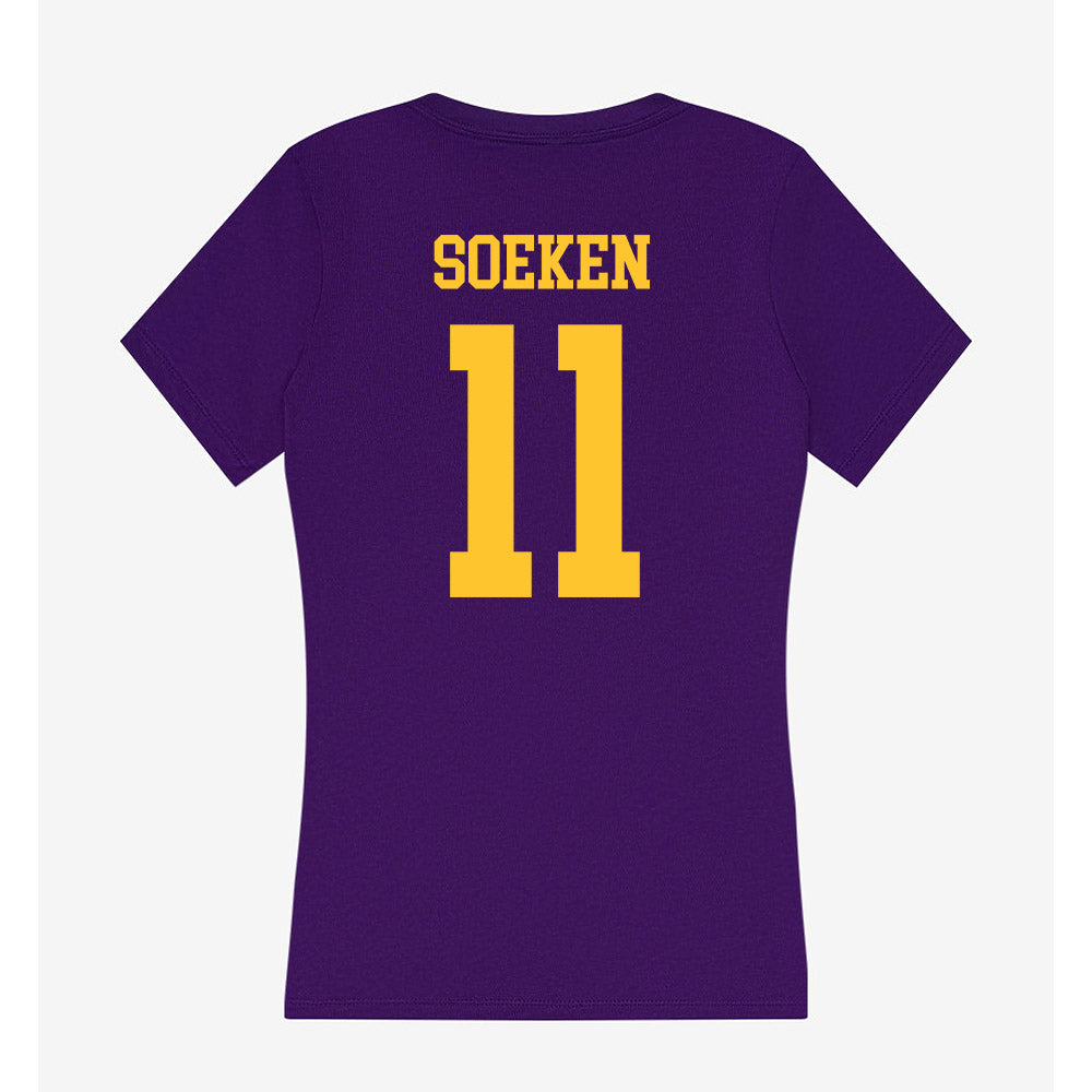 LSU - NCAA Softball : Lauryn Soeken - Women's V-Neck T-Shirt-1