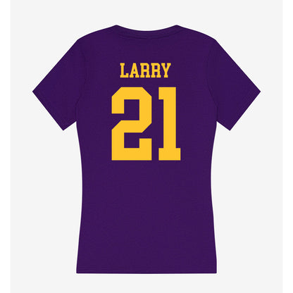 LSU - NCAA Women's Basketball : Chloe Larry - Women's V-Neck T-Shirt-1