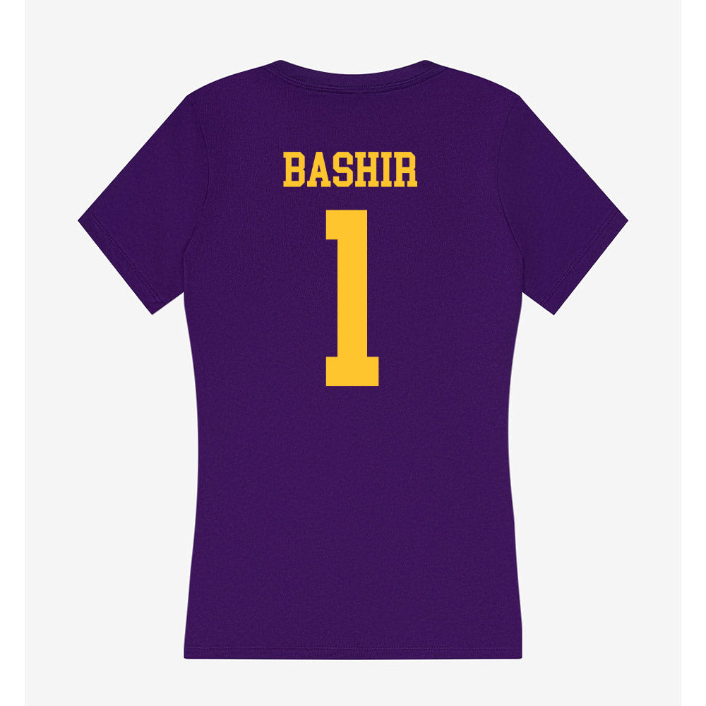 LSU - NCAA Men's Basketball : Abdi Bashir - Women's V-Neck T-Shirt-1