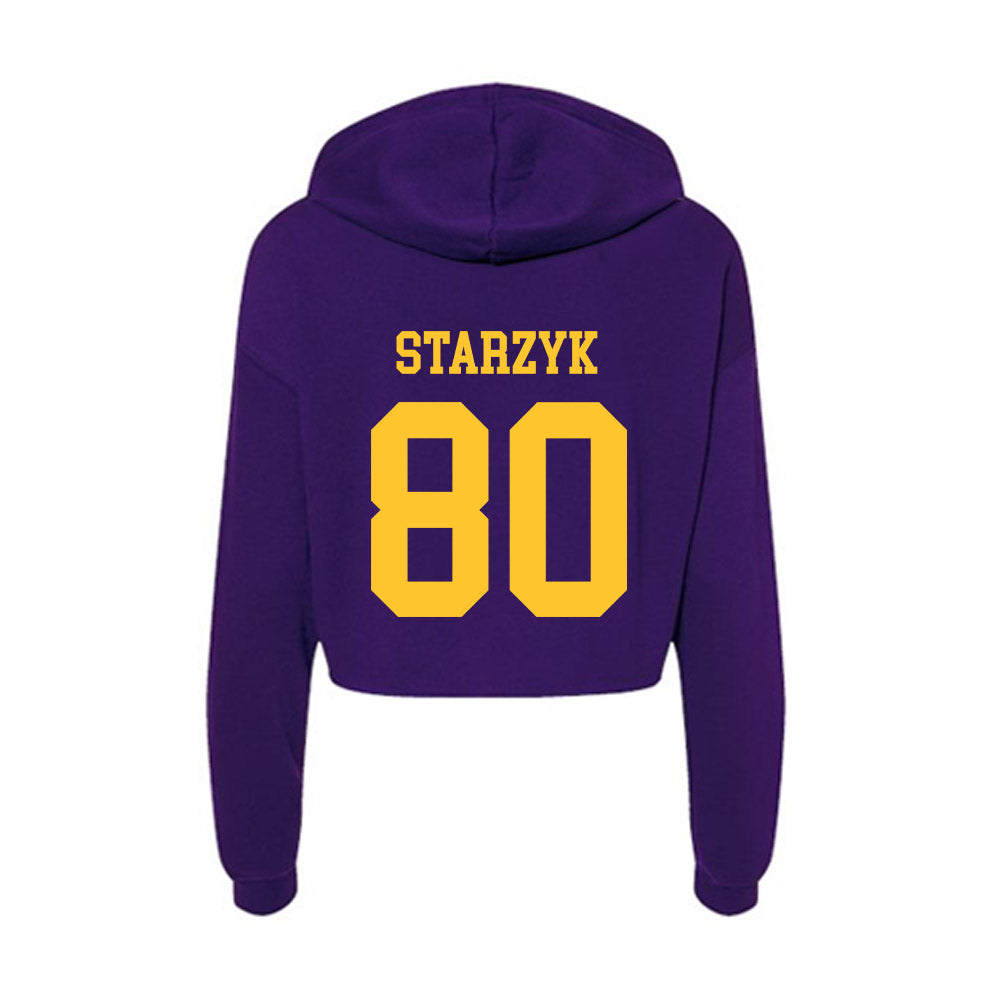 LSU - NCAA Football : Scott Starzyk - Women's Crop Fleece Hoodie-1