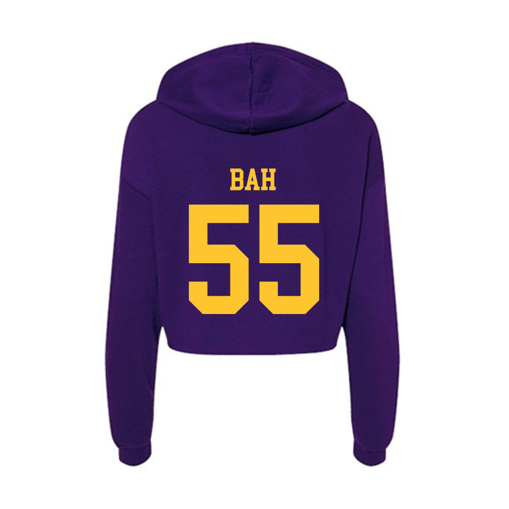 LSU - NCAA Football : Aliou Bah - Women's Crop Fleece Hoodie-1