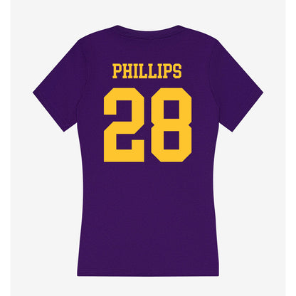 LSU - NCAA Softball : Jada Phillips - Women's V-Neck T-Shirt-1