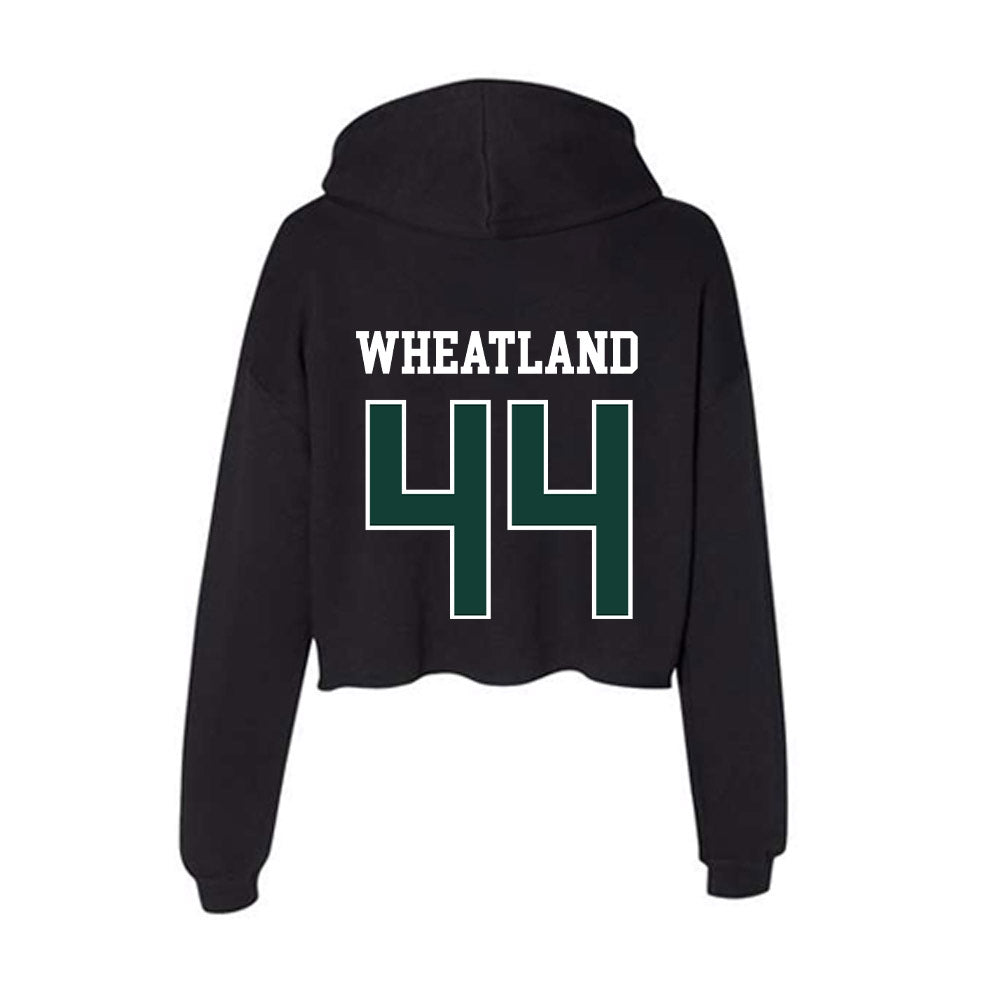 Michigan State - NCAA Football : Caleb Wheatland - Women's Crop Fleece Hoodie-1