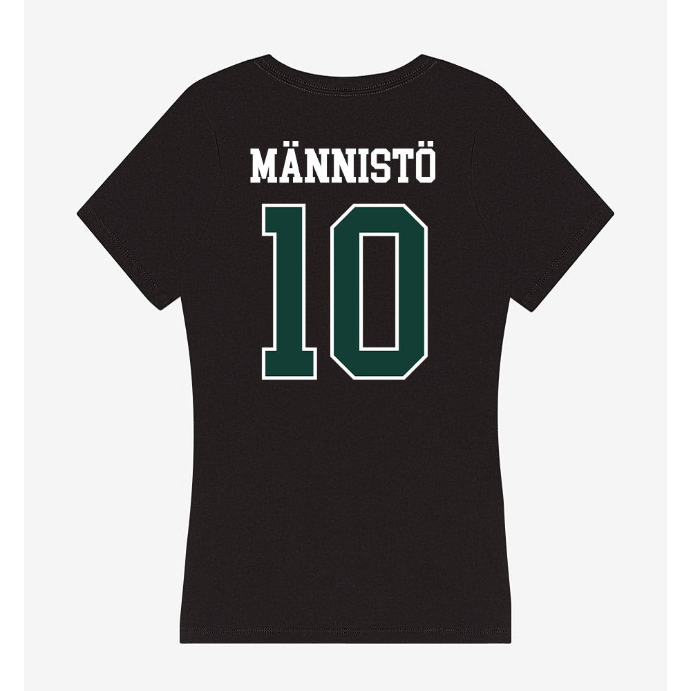 Michigan State - NCAA Men's Ice Hockey : Tommi Männistö - Women's V-Neck T-Shirt-1