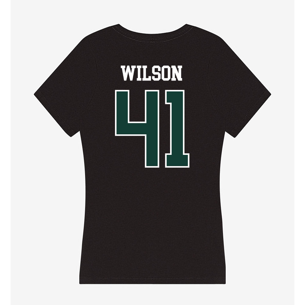 Michigan State - NCAA Football : Jaxson Wilson - Women's V-Neck T-Shirt-1