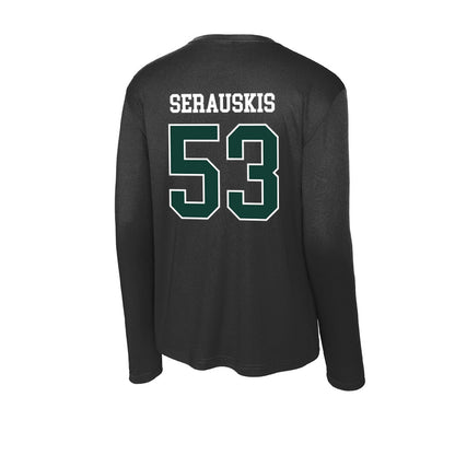 Michigan State - NCAA Football : Trey Serauskis - Activewear Long Sleeve T-Shirt-1