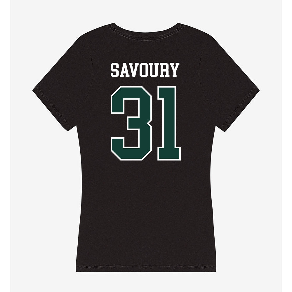 Michigan State - NCAA Football : Jayden Savoury - Women's V-Neck T-Shirt-1