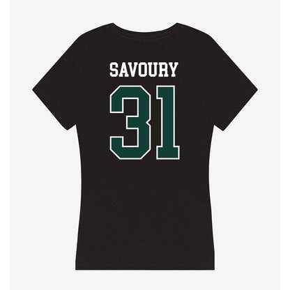 Michigan State - NCAA Football : Jayden Savoury - Women's V-Neck T-Shirt-1