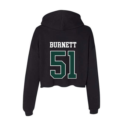 Michigan State - NCAA Football : Kekai Burnett - Women's Crop Fleece Hooded Sweatshirt-1