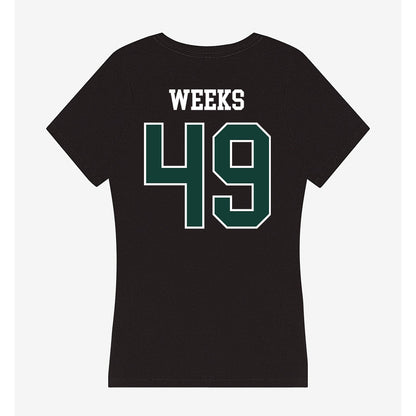 Michigan State - NCAA Football : Alex Weeks - Women's V-Neck T-Shirt-1