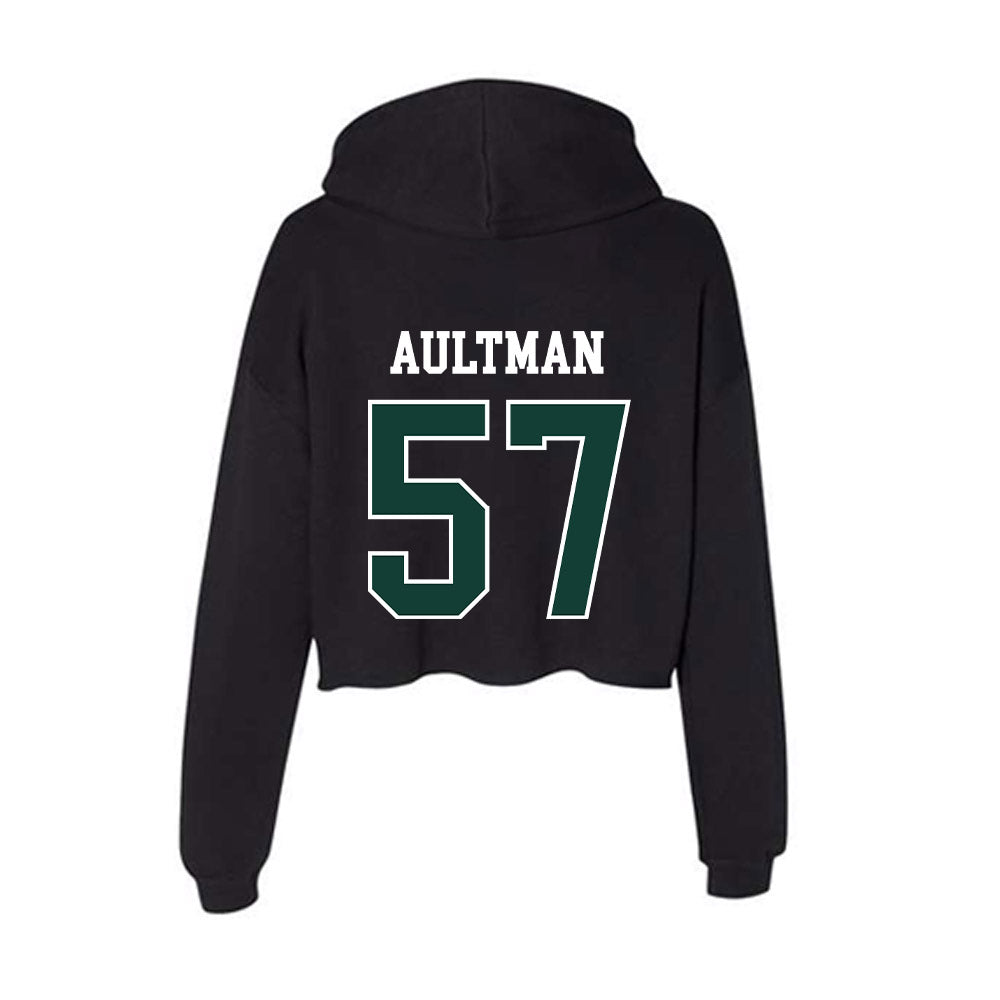 Michigan State - NCAA Football : Hudson Aultman - Women's Crop Fleece Hoodie-1