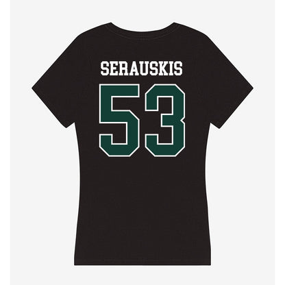 Michigan State - NCAA Football : Trey Serauskis - Women's V-Neck T-Shirt-1