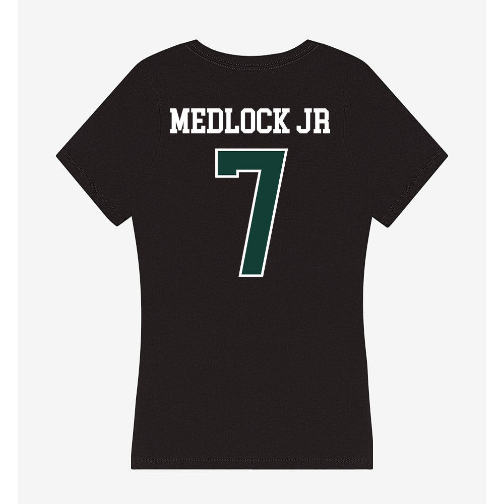 Michigan State - NCAA Men's Basketball : Carlos Medlock jr - Women's V-Neck T-Shirt-1
