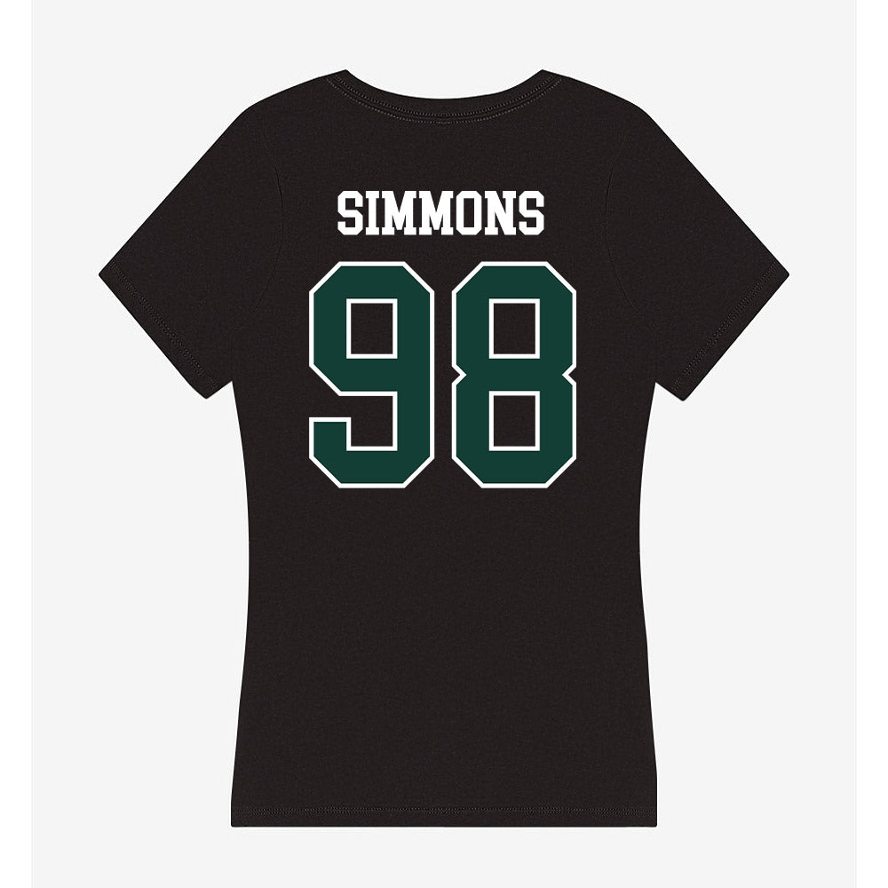 Michigan State - NCAA Football : Derrick Simmons - Women's V-Neck T-Shirt-1
