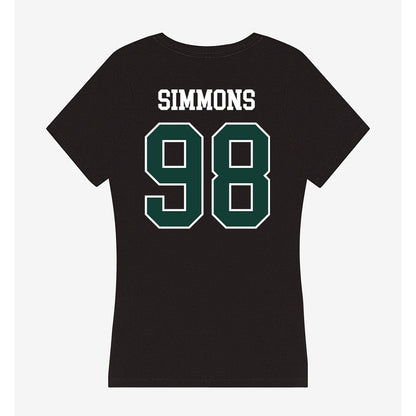 Michigan State - NCAA Football : Derrick Simmons - Women's V-Neck T-Shirt-1